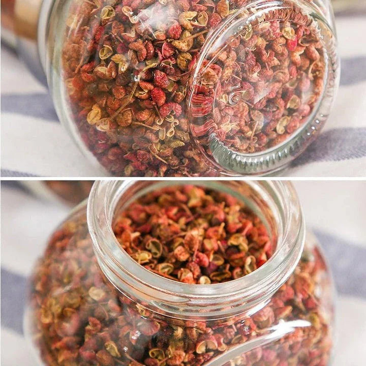 Irregular-shaped glass spice jars in various sizes, made of premium materials for stylish and functional kitchen storage