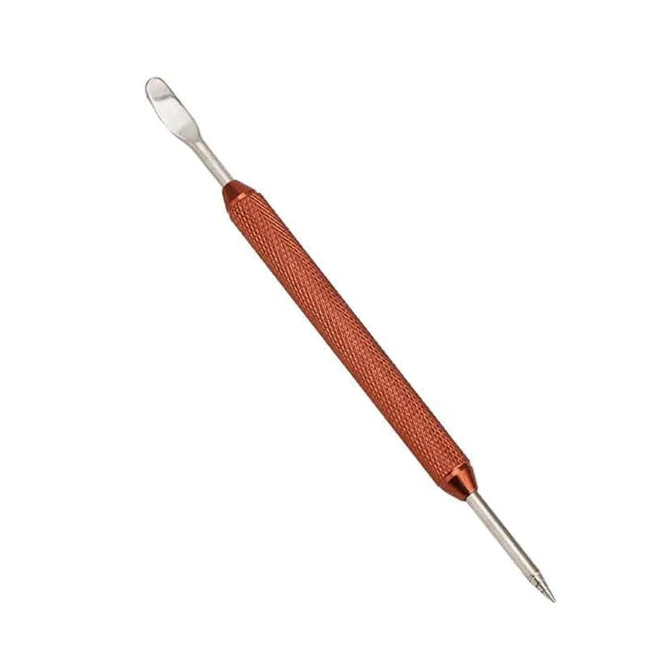 Premium stainless steel latte art pen with double-ended design for creating intricate coffee art patterns