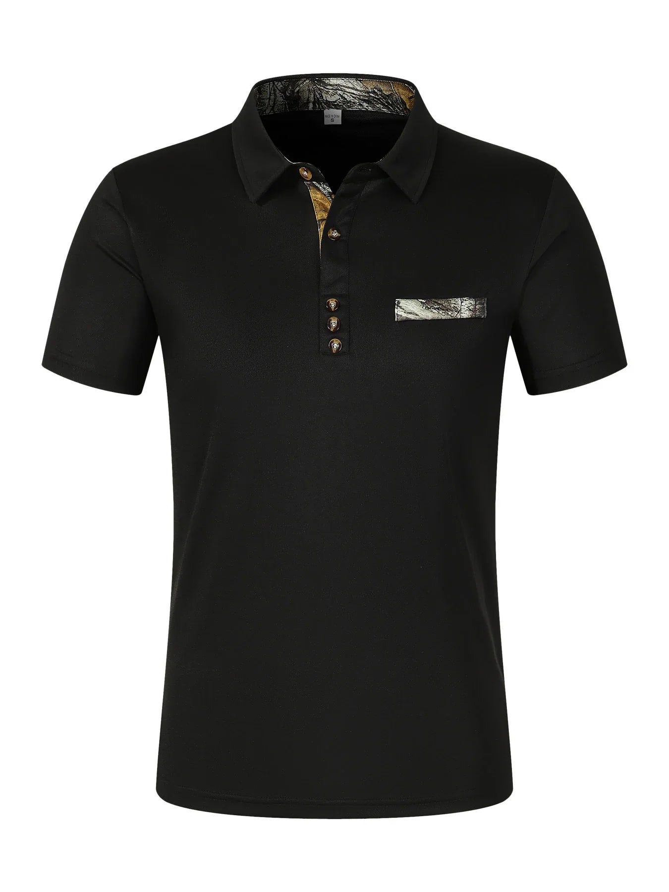 Premium short-sleeve sports shirt for men, featuring a button-down design and breathable, durable polyester fabric