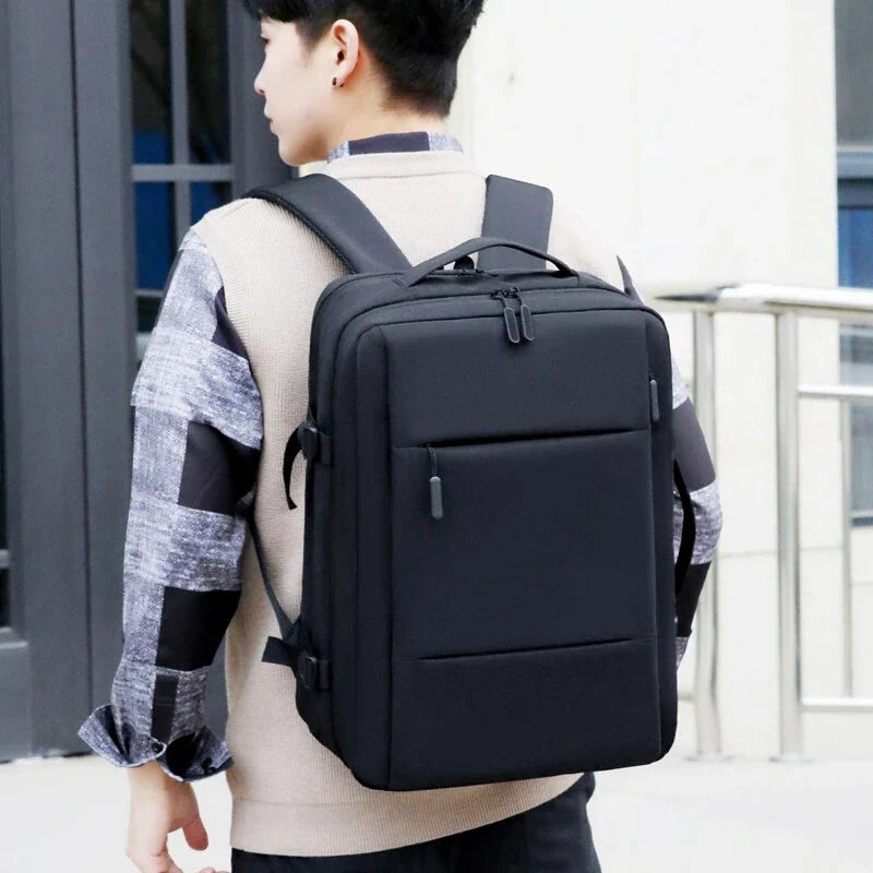 Premium Expandable Travel Backpack with USB Charging Port and Waterproof Oxford Fabric