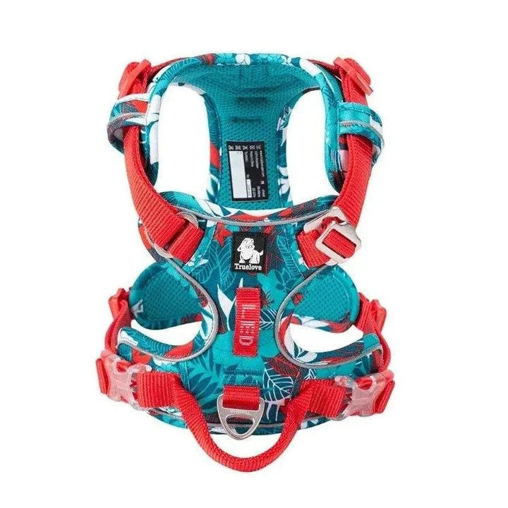 Premium explosion-proof reflective camouflage dog harness with aviation aluminium buckle for enhanced safety and visibility