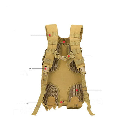 Rugged Outdoor Army Assault Backpack with 25-litre capacity, durable Oxford cloth construction, and padded shoulder straps for comfortable wear.