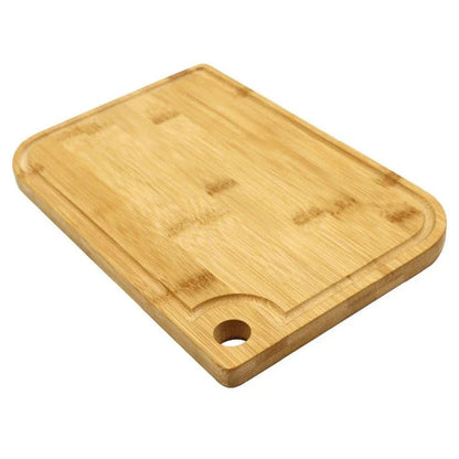Premium natural bamboo chopping board with a sleek and modern design, providing a durable and scratch-resistant surface for all your food preparation needs.