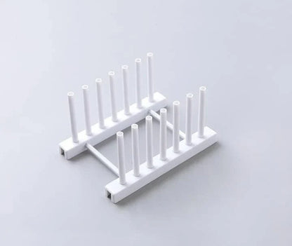 A sleek and compact dish organiser made with durable ABS material, designed to streamline kitchen storage and add elegance to your space.