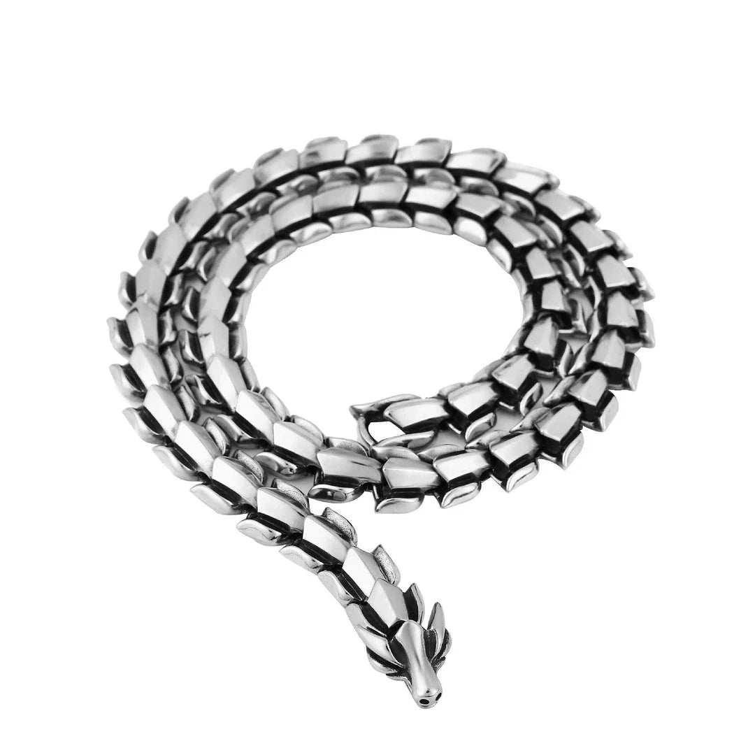 Titanium Steel Men's Necklace with Animal and Zodiac Designs in Steel, Black, and Gold Colors