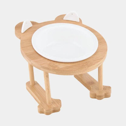 Ceramic Pet Bowl with Tilted Base in various colours, designed for comfort and style