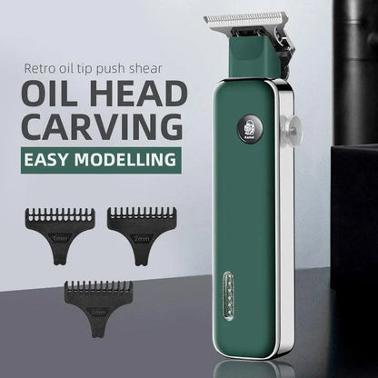 Kemei USB Electric Hair Clippers Trimmers with Stainless Steel Blades, Adjustable Cutting Lengths, and Cordless Rechargeable Design