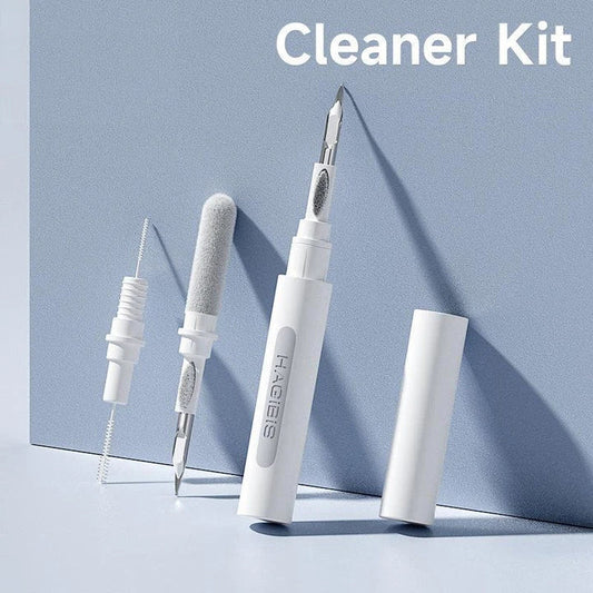 Premium 3-in-1 Earbuds Cleaning Kit with Flocking Sponge, High-Density Brush and Metal Pen Tip