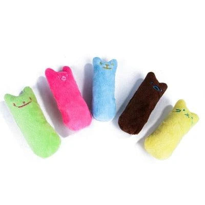 Soft, cuddly catnip-filled plush toy in a grey cotton colour, designed to captivate and entertain your feline friend.
