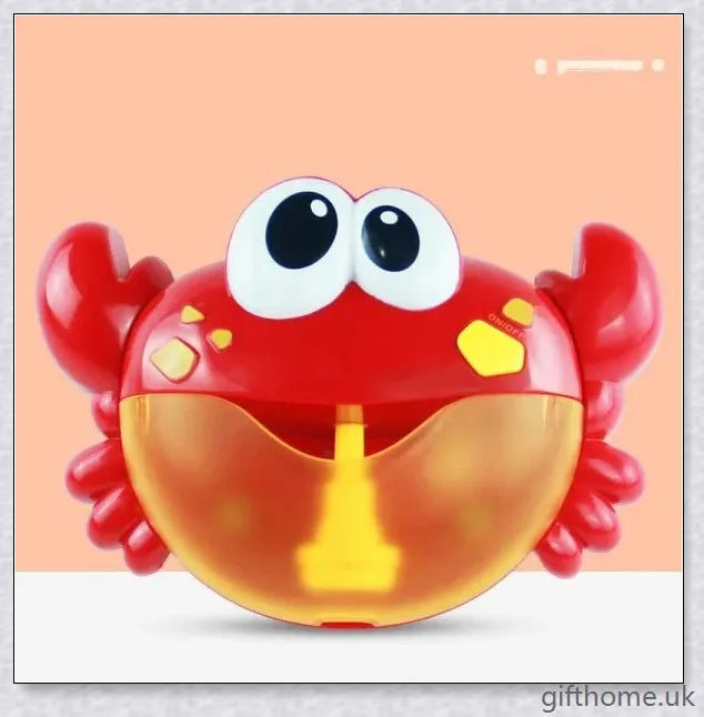 A premium bubble-blowing machine with built-in music, designed to provide soothing and delightful bathtime fun for babies.