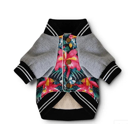 A stylish and cosy dog jacket made of premium cotton to keep small breeds warm during autumn and winter