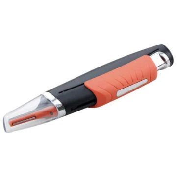 Cordless Multifunctional Hair Grooming Trimmer with four interchangeable trim heads, LED light, and durable ABS plastic and stainless steel construction