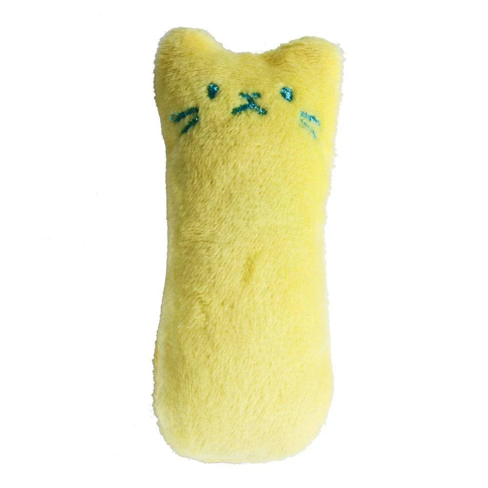 Soft, cuddly catnip-filled plush toy in a grey cotton colour, designed to captivate and entertain your feline friend.