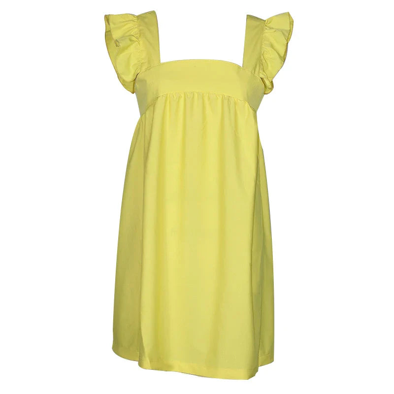 A sophisticated casual dress in a timeless solid colour, made from premium polyester for ultimate comfort and style.