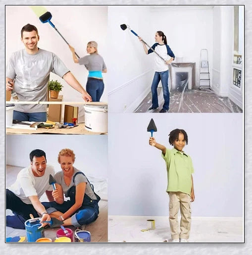 Premium Paint Roller Kit with large paint chamber, micro-fibre roller, and precision edging tools for a flawless painting job