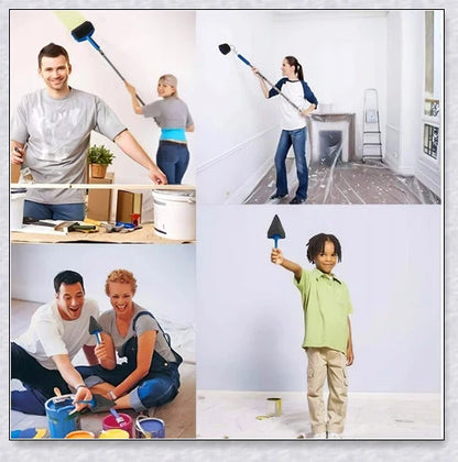 Premium Paint Roller Kit with large paint chamber, micro-fibre roller, and precision edging tools for a flawless painting job