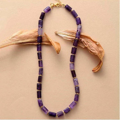 Elegant red natural stone necklace with minimalist design, crafted in the United Kingdom
