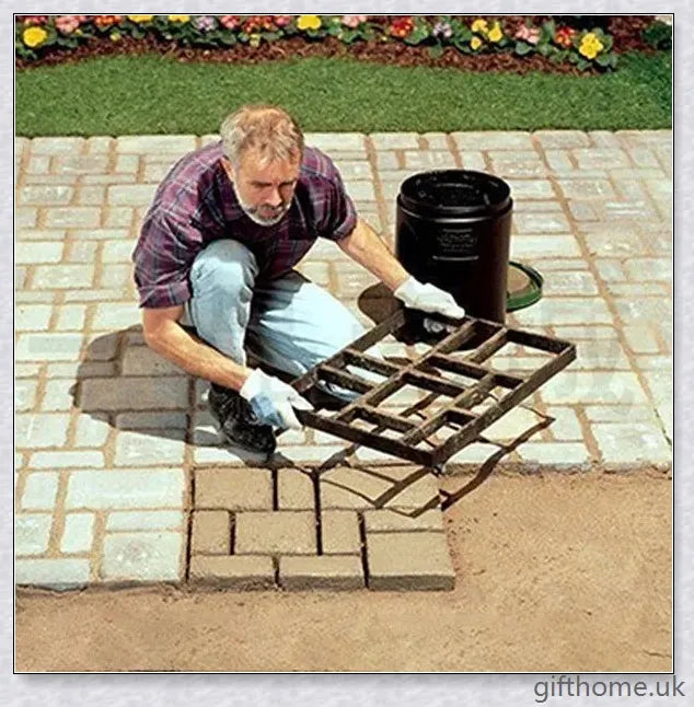 Durable, reusable DIY paving mould for creating custom garden paths, patios, and walkways in a variety of patterns