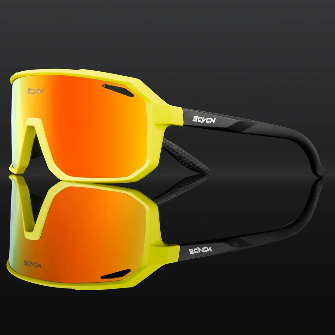 Multi-Sport UV400 Polycarbonate Sunglasses with TR-90 Frame for Cycling, Hiking, and Outdoor Activities