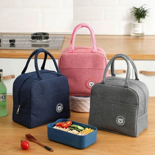 Stylish Oxford cloth cooler bag with zippered closure, perfect for outdoor activities and picnics