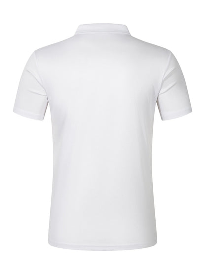Premium short-sleeve sports shirt for men, featuring a button-down design and breathable, durable polyester fabric