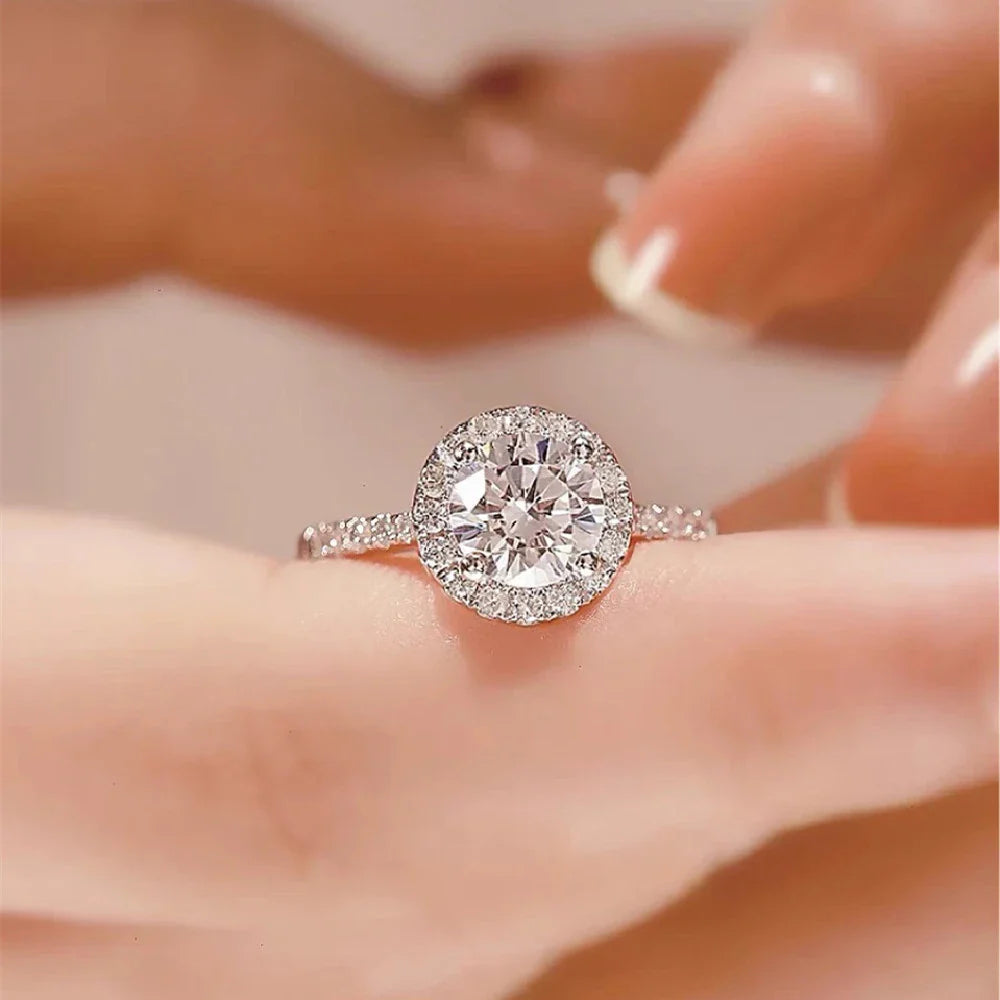 Elegant diamond ring with a contemporary geometric design and adjustable fit, perfect for the modern woman