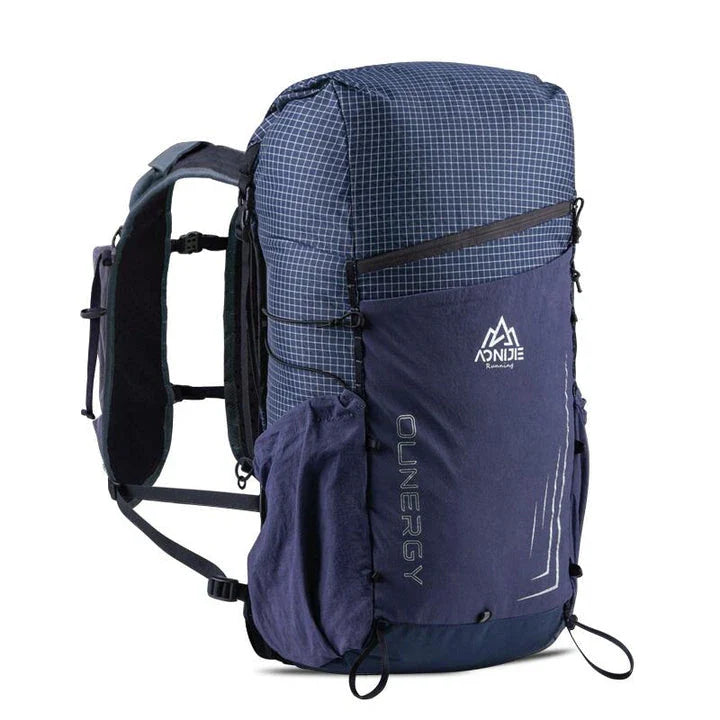 A sturdy, lightweight hiking backpack with an external frame design, multiple compartments, and adjustable straps for comfortable outdoor adventures.