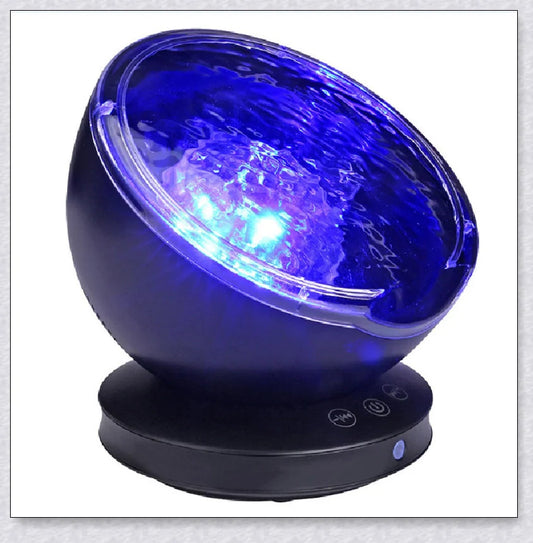 Soothing ocean wave LED projector creates a calming, spa-like atmosphere for relaxation and sleep