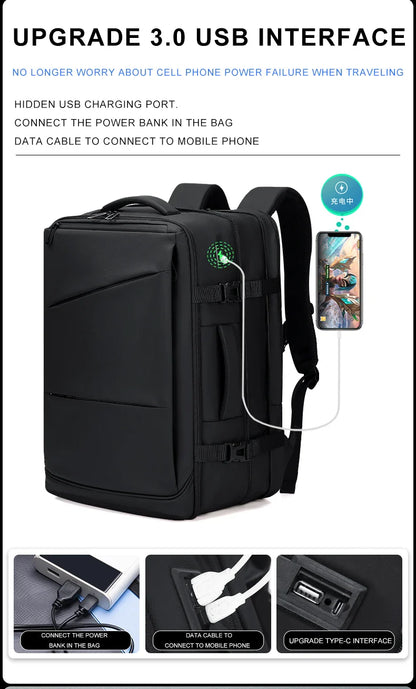Versatile Backpack made of premium Oxford textile with multiple pockets for organised storage