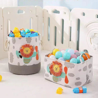 Premium Folding Linen Storage Basket with sturdy handles and iron support ring for versatile organisation and clutter-free spaces