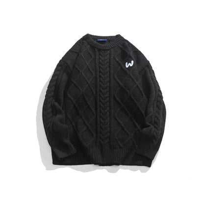 A premium men's knitted jumper in timeless colours, featuring a relaxed, flattering fit and soft, durable polyester fibre fabric for superior comfort and style.
