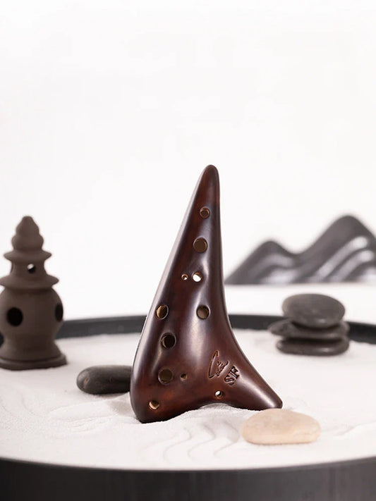 Expertly crafted Fengya Alto C Smoked 12-Hole Ocarina, a premium musical instrument with a rich, resonant tone and exceptional playability