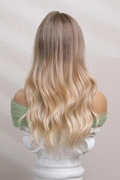 Luxurious 13x2 inch lace front wig with 24-inch waves in a natural-looking ombre colour