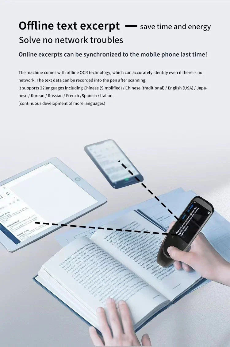 Premium Multilingual Translation Pen with advanced language translation capabilities for global travellers