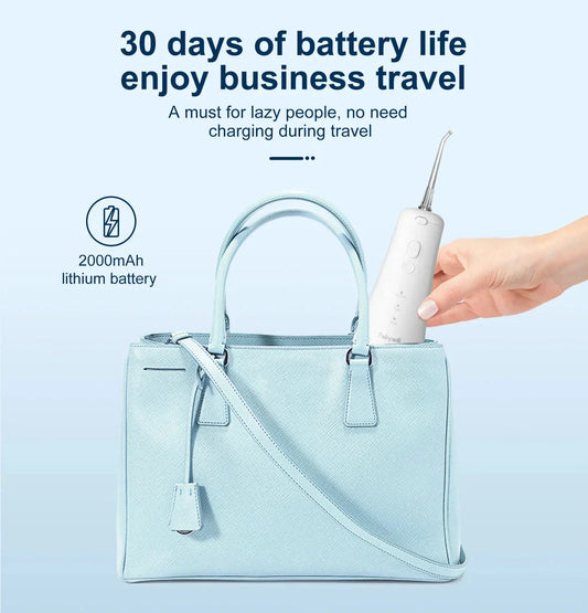 Cordless Water Flosser with 3 Cleaning Modes, Detachable Tank, and Replaceable Nozzles for Improved Oral Hygiene