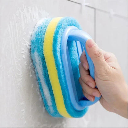 A versatile cleaning brush with a comfortable handle, designed for effective scrubbing on various surfaces in the home.