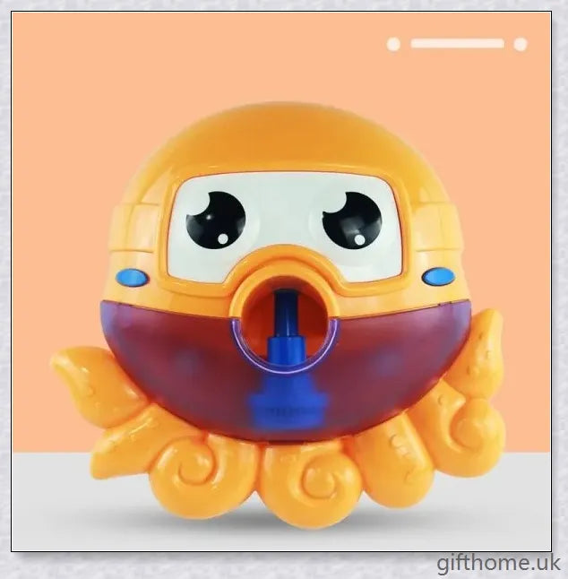 A premium bubble-blowing machine with built-in music, designed to provide soothing and delightful bathtime fun for babies.