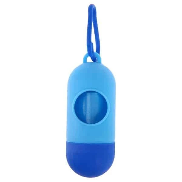 Premium poop waste bags dispenser with compact, discreet design and biodegradable bags for responsible pet waste management