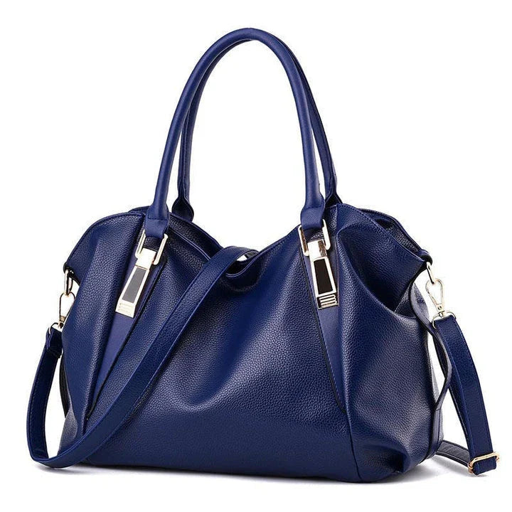 Premium Casual Chic Shoulder Bag in Blue colour, featuring a spacious interior, soft PU material, and a timeless design for the modern British woman.
