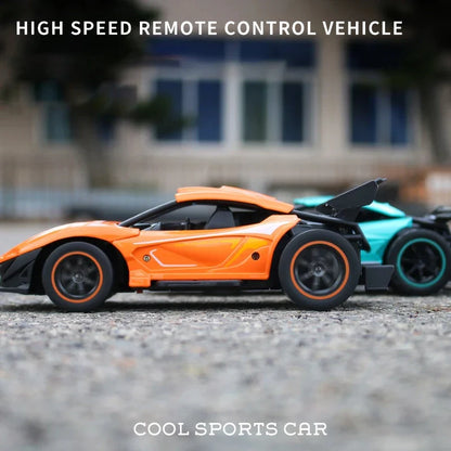 A 1:20 scale remote control car with a durable alloy and plastic body, designed for high-speed off-road adventures.