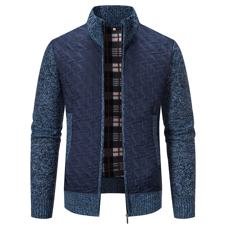 Premium slim-fit jacket with stand collar in a range of classic colours, made from high-quality chenille fabric for exceptional warmth and comfort.