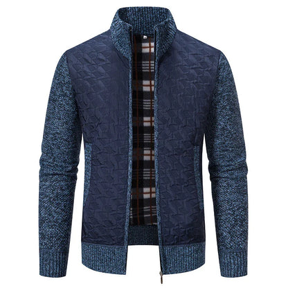 Premium slim-fit jacket with stand collar in a range of classic colours, made from high-quality chenille fabric for exceptional warmth and comfort.