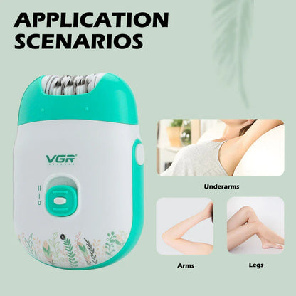 Rechargeable Women's Epilator for Smooth, Hair-Free Skin - Turquoise Colour