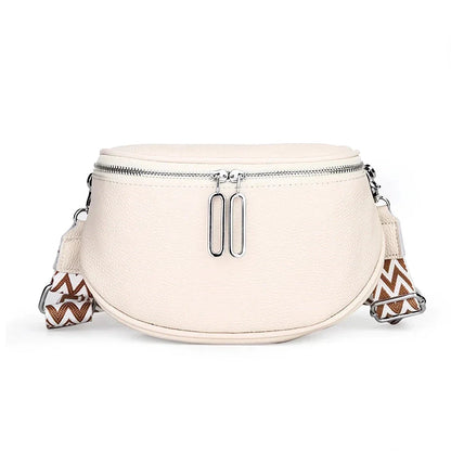 Premium genuine leather tote bag with adjustable strap and interior compartments for fashion-forward women