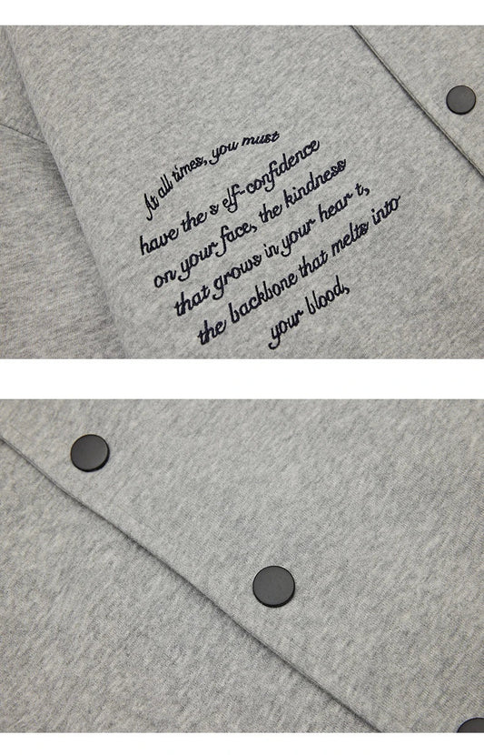 American Retro Embroidered Baseball Jacket with Vintage-Inspired Design and Relaxed Fit