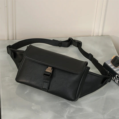Premium quality large capacity shoulder bag in sleek black colour with latch closure and interior pockets, perfect for modern British lifestyle