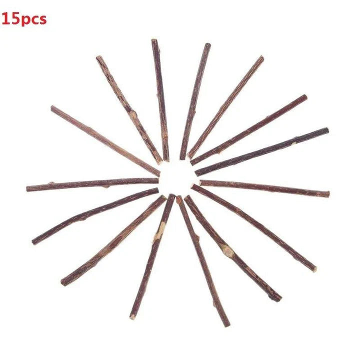 Premium catnip dental hygiene treats for cats in a 15 or 20 piece set, made with natural sisal for dental care and catnip for enjoyment