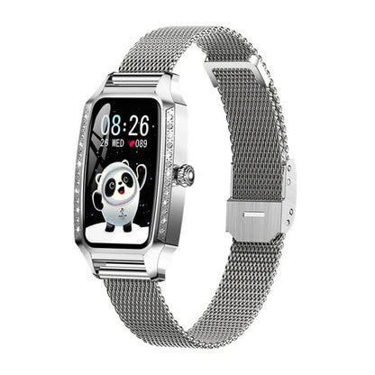 Premium stainless steel and zinc alloy heart rate and blood pressure monitoring smart watch with advanced health tracking features
