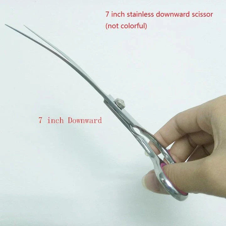 Premium stainless steel grooming scissors for pets, designed for precision cutting and easy handling