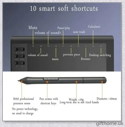 Premium digital drawing sketchpad with stylus pen, perfect for creative artists and designers